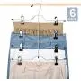 HOUSE DAY Skirt Hangers 4 Tier Skirt Hangers with Clips,6 Pack Space Saving Pants Hangers,Multi Slack Skirt Hanger Metal Trouser Clip Hangers for Slack,Trouser,Jeans,Towels HOUSE DAY Skirt Hangers 4 Tier Skirt Hangers with Clips,6 Pack Space Saving Pants Hangers,Multi Slack Skirt Hanger Metal Trouser Clip Hangers for Slack,Trouser,Jeans,Towels