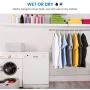 Premium Quality White Plastic Hangers (Pack of 30) Plastic Tubular Clothes Hangers with Notches, Heavy Duty Durable Ultra Thin Space Saving Pants Hangers, Standard Everyday Use Suit / Coat Hangers