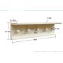 AIDELAI Coat Rack Coat Rack Wall Hanging Bedroom Living Room On The Wall Hangers Shelf Entrance Clothes Hook (Color : Brown)
