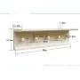 AIDELAI Coat Rack Coat Rack Wall Hanging Bedroom Living Room On The Wall Hangers Shelf Entrance Clothes Hook (Color : Brown)