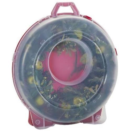 IRIS USA, WB-30, Holiday Wreath Storage Box, 30-Inches, Red, 1 Pack
