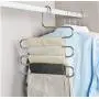 5pcs Multi-Use Pants Trousers Hanging Clothes Hanger 5-Layers Room Space Saver Home 5pcs Multi-Use Pants Trousers Hanging Clothes Hanger 5-Layers Room Space Saver Home