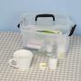 Hommp 5 Liter Clear Storage Boxes Containers, 4-Pack Plastic Latching Boxes with Lid