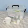 Hommp 5 Liter Clear Storage Boxes Containers, 4-Pack Plastic Latching Boxes with Lid Hommp 5 Liter Clear Storage Boxes Containers, 4-Pack Plastic Latching Boxes with Lid