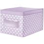 mDesign Decorative Soft Stackable Fabric Closet Storage Organizer Holder Boxes - Clear Window, Lid, for Child/Kids Room, Nursery - Large, Collapsible Foldable - Polka Dot Print - 4 Pack - Light Purple mDesign Decorative Soft Stackable Fabric Closet Storage Organizer Holder Boxes - Clear Window, Lid, for Child/Kids Room, Nursery - Large, Collapsible Foldable - Polka Dot Print - 4 Pack - Light Purple