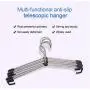 8 PCS Adjustable Multi-Functional Stainless Steel DIY Telescopic Clothes Hanger Wardrobe Hanger for Kids and Adults Decoration