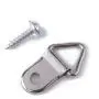 EDCarrying 100 Pack Heavy Duty Triangle Ring Picture Hangers with Screws Single Hole EDC-02