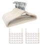 Wonder Hanger Max Velvet Hanger Combo, 10 Hanging Closet Organizers w/ 50 Velvet Hangers - White