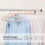 SONGMICS Velvet Hangers, 50 Pack, Non-Slip Clothes Hanger with Rose Gold Color Swivel Hook, 0.2 Inch Thick and Space Saving, Light Pink UCRF21PK50