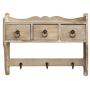 Cxjff Wall Coat Rack Clothes Hat Hanger Holder Drawers Home Style Solid Wood Creative, Log Color, 2 (Size : 59x13.5x38CM)