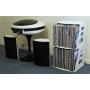 Paper Rack, Ring Binder Filing Stand, 12x12 Scrapbook Crate, Lever Arch Cube, Office Desktop Storage Organizer, LP Boxes Vinyl Record Holder, Holds Over 50 Albums