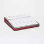Household Essentials 552RED Medium Christmas Tree Ornament Storage Boxes | Stores Up to 27 Xmas Ornaments | Red Bin with Green Trim