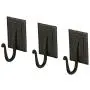 Wrought Iron Coat Rack Hooks | 3 Black Handmade Double-Plated Hangers for Coat, Hat, Cloths, Towels | Spacy Home RTZEN Décor | Wall Mounted Wrought Iron Coat Rack Hooks | 3 Black Handmade Double-Plated Hangers for Coat, Hat, Cloths, Towels | Spacy Home RTZEN Décor | Wall Mounted