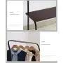 Cxjff Floor Standing Coat Rack Clothes Hat Stand Floor Standing Coat Rack Clothes Hat Stand Hanger Layer Shoes Shelf Pole Iron Wood, 85 30 175CM Hanger Modern (Color : Black)
