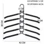 Clothes Hangers, 5 in 1 Multilayer Metal EVA-Sponge Hangers Anti-Slip Clothes Rack Space Saving Detachable Hanger for Suit Coat Shirt Skirt Pants
