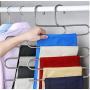 5 Layers S Shape Multifunctional Clothes Hangers Pants Storage Hangers Cloth Rack Multilayer Storage Cloth Hanger 5PC