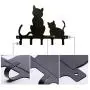 Cxjff Black Metal Wall-Mounted Coat Hooks Key Holder, Clothes Coat Hat Decorative Wall Hooks Robe Hanger, Cat Design 5-Hooks Rack (Size : 32 ×24 cm) Cxjff Black Metal Wall-Mounted Coat Hooks Key Holder, Clothes Coat Hat Decorative Wall Hooks Robe Hanger, Cat Design 5-Hooks Rack (Size : 32 ×24 cm)