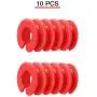 MLADEN 10PCS Clothes Hanger Spacers for Closet Organizer System Outdoor Windproof Clothes Hanger Hook Anti-Slip Silicone Spacers for Clothes Rack/Rod(red)