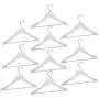 Harbour Housewares Childrens Kids Wooden Clothes Coat Hanger Hangers - White - Set of 10