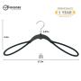 VISMOORE Portable Suit Hanger for Business Travel Luxury Design with Reinforce Rotatable Hanger Wings Free Swivel to Different Shoulder Widths, Space Saving Clothes Hangers (Black, Classic)