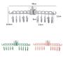 ETbotu Bathrooms Hanger Rack Clothespin Portable Multifunctional Hanging Drying Rack for Home Kitchen Travel Storage Pink 4816.81.5cm