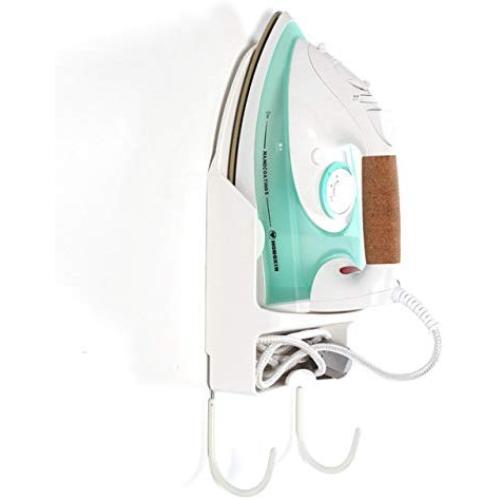 Fun life Heat resistant wall mounted holder hooks holds iron and ironing board cord hanger-A Fun life Heat resistant wall mounted holder hooks holds iron and ironing board cord hanger-A