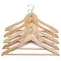 Ezihom Gugertree Solid Wooden Suit Hangers, Coat Hangers, Wood Clothes Hanger, Natural Finished, 10 Pack