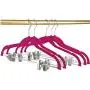 10pcs Random Color Flocking Clothes Hangers with Clip Non-Slip Stand Rack Pants Skirt Kid Drying Clothing Adjustable Hangers 10pcs Random Color Flocking Clothes Hangers with Clip Non-Slip Stand Rack Pants Skirt Kid Drying Clothing Adjustable Hangers