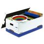 Bankers Boxes STOR/FILE Medium-Duty Storage Boxes, FastFold, Lift-Off Lid, Legal, Case of 12 (00702)