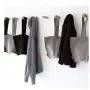 HOUTBY Pack of 4 Elegant Wood Grain Coat Hook Modern Decorative Wall Mounted Clothes Hanger Hat Holder Organizer, 6cm/Beech Wood