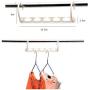 10Pc Space Saving Hanger Plastic Cloth Hanger Hook Multipurpose Magic Clothes Hanger with Hook Closet Storage Organizer