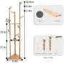 unho Coat Rack Tree Free Standing Bamboo Clothes Stand Garment Hanger with 10 Hooks, 3 Tier Shelves, 40kg Capacity for Hats Clothes Scarves Handbags (167x40x40cm) unho Coat Rack Tree Free Standing Bamboo Clothes Stand Garment Hanger with 10 Hooks, 3 Tier Shelves, 40kg Capacity for Hats Clothes Scarves Handbags (167x40x40cm)