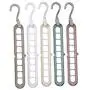 Iusun Hangers - 5Pcs Hanger Clothes 9 Hole Towel Hook Closet Organizer Plastic Storage Rack -for Clothing Pants Scarves Tie Pajamas Hangers Finishing Frame Hanger
