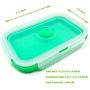 Set of 4 Collapsible Silicone Food Storage Container, Leftover Meal boxes For Kitchen, Bento Lunch Boxes, BPA Free, Microwave, Dishwasher and Freezer Safe. Foldable Thin Bin Design Saves Your Space.