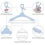 Heavy Duty Extra Wide Hanger Adjustable Shoulder 15.7"-26.5" Drying Hanger with Wind-Proof Swivel Hook 3 Pack, Sturdy Large Hangers for Wide Shirts, Polos, Tops, Cardigans, Heavy Winter Coats, Blue Heavy Duty Extra Wide Hanger Adjustable Shoulder 15.7"-26.5" Drying Hanger with Wind-Proof Swivel Hook 3 Pack, Sturdy Large Hangers for Wide Shirts, Polos, Tops, Cardigans, Heavy Winter Coats, Blue