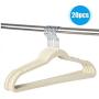 20 Pcs Random Color Thin Flocking Hangers Non Slip Clothes Suit Shirt Pant Hangers Organization Home Clothes Hangers Decoration