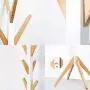 Angels home Simple Clothes Rack Floor Hanger Modern Coat Stand Wood Clothes Tree Nordic Bedroom Living Room Hall Entryway Office Hat Coat Rack