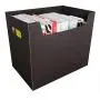 Portable File Folder Organizer, Magazine & Book Storage Boxes with Side Handles, Black Portable File Folder Organizer, Magazine & Book Storage Boxes with Side Handles, Black