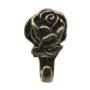 Rose Shape Push Pin Hangers Wall Hooks (12 - Pack， Antique Brass)