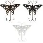 joyMerit Cute Butterfly Wall Door Mounted Clothes Bag Dual Hook Hanger Holder - Black joyMerit Cute Butterfly Wall Door Mounted Clothes Bag Dual Hook Hanger Holder - Black