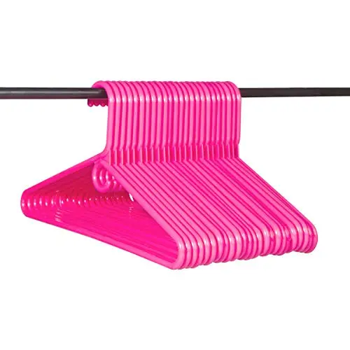 Neaties American Made Pink Super Heavy Duty Plastic Hangers, Plastic Clothes Hangers Ideal for Everyday Use, Clothing Standard Hangers, 24pk Neaties American Made Pink Super Heavy Duty Plastic Hangers, Plastic Clothes Hangers Ideal for Everyday Use, Clothing Standard Hangers, 24pk