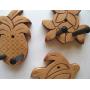Ukulele Wall Mount Hangers, Hand Carved Pineapple, Plumeria, Honu, 3 Pack