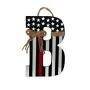 Thin Red Line Initial Door Wreath, Fireman Door Hanger, Thin red line | Thin Red Line Flag | Patriotic Thin Red Line | Fireman Thin Red Line | Paramedic Initial Door Hanger | Red Line Wreath