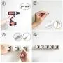 IMILLET Mop and Broom Holder, Wall Mounted Organizer-Mop and Broom Storage Tool Rack with 5 Ball Slots and 6 Hooks (Gray) (Double Pack) IMILLET Mop and Broom Holder, Wall Mounted Organizer-Mop and Broom Storage Tool Rack with 5 Ball Slots and 6 Hooks (Gray) (Double Pack)