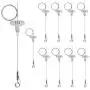 OTTFF 3.2 ft Suspension Cable Wire Rope Adjustable Length with Latch Hook Hanging Disc for LED Panel Light Billboards DIY Hanger Hardware Mounting Clamp Max 11 IB OTTFF 3.2 ft Suspension Cable Wire Rope Adjustable Length with Latch Hook Hanging Disc for LED Panel Light Billboards DIY Hanger Hardware Mounting Clamp Max 11 IB