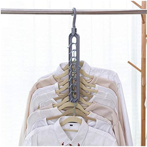 10PC Random Color Home Space Saving Hanger Magic Clothes Hangers with Hook Closet Organizer Multi-Function Plastic Holders for Shirts Suit Racks