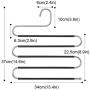 HuaQi S Shape Clothes Pants Hangers Non Slip Closet Storage Organizer Multi Space Saving Hanger for Pants Jeans Belt Tie Scarf Legging (5-Pieces)