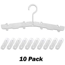 OneBuyOne Folding Hangers, Plastic Foldable Clothes Hangers 10 Pack Mini Non-Slip Kids Hangers Baby Hangers