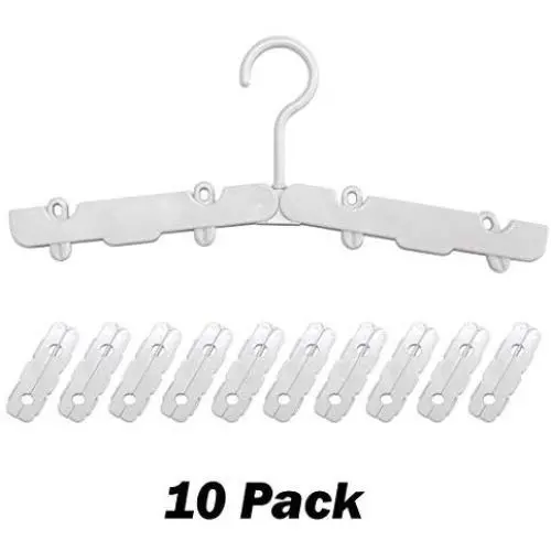 OneBuyOne Folding Hangers, Plastic Foldable Clothes Hangers 10 Pack Mini Non-Slip Kids Hangers Baby Hangers