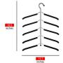 5 Layer Blouse Tree Hangers Space Saving Hangers Clothes Organizer,Non Slip Heavy Duty Clothes Hangers Great for Hanging Suits, Skirt、Sweater、Coat、T-Shirt and More (Black)